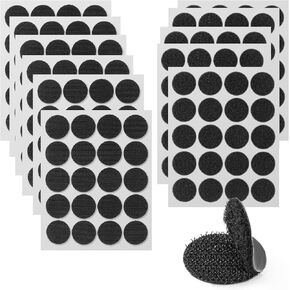 Art3d 40 Sets Hook and Loop Adhesive Dots,1 in. x 1 in. Circle Double Sided Sticky Back, Heavy Duty (Round), White