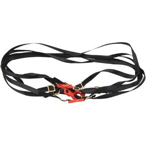 SUNGOOYUE 5pcs 1/10 Scale RC Tie Down Straps Sturdy Length Adjustable Luggage Rope Roof Rack Tie Down Straps for RC Car (Red)