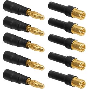 5Pairs ShareGoo 4mm Bullet Plugs to 6mm Bullet Connector Banana Plug Adapter for RC Car Boat FPV ESC Motor