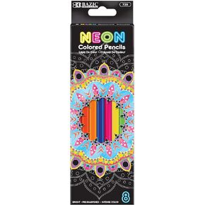 BAZIC 8 Neon Colored Pencils
