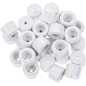 30 PCS Rubber Door Stop Silicone Replacement, Door Stop Tip Replacement, Door Stopper Rubber Tip Rubber Door Stopper Bumpers Wall and Floor Protection, White Universal Size