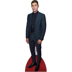 Star Cutouts, Zac Efron in Red Carpet, Cardboard Cutout Standup, Celebrity Life-Size Stand-In - 68" x 20"