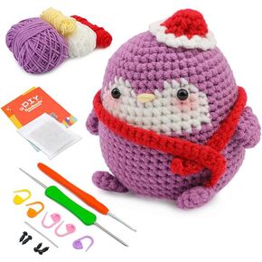 FUGUT Cactus Pot Plants Crochet Kit for Beginners Adults and Kids, DIY Knitting Kit Supplies, Learn to Crochet Set with Step-by-Step Video Tutorials Instructions