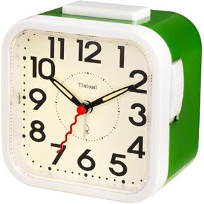 Loud Alarm Clock for Heavy Sleepers Adults, Silent No Ticking, Snooze, Backlight, Battery Operated Vintage Retro Alarm Clock for Bedrooms Decoration (Blue)