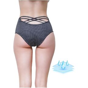 Period Swimwear Menstrual Leakproof Period Swimwear for Teens, Girls, Women High Waisted Bikini Bottom