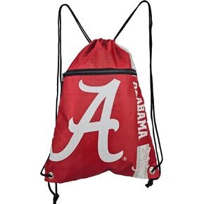 FOCO Michigan Big Logo Drawstring Backpack with Zippered Pocket – Limited Edition Wolverine Bag – NCAA College Gear for the Big 10 – Show Your Team Spirit with Officially Licensed UM Fan Gear