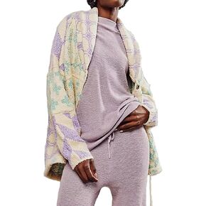 Women Cardigan Sweater Shawl Collar Button Down Oversized Sweaters Boho Fall Coat