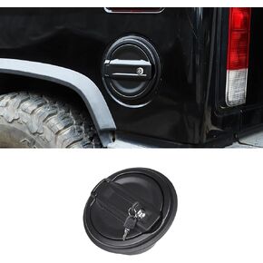 PIUGILH Locking Fuel Filler Door Cover Compatible with Hummer H2 2003-2009 Accessories, Gas Cap Tank Door Cover, Black