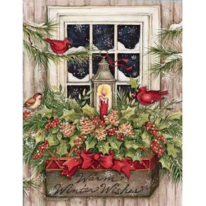 Lang Companies, Window Box Snow Christmas Cards by Susan Winget