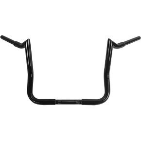 1 1/4" Black Ape Hanger Handlebar Ape Hangers Monkey Bar Compatible with 1986-2023 Harley Touring Street Glide Electra Glide FLHX FLHT Models with Batwing Fairng Chrome 12 Inch Rise