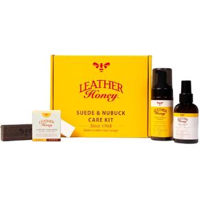 Leather Honey Suede & Nubuck Care Kit with Leather Care Combo Wipes