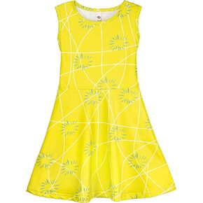 Little Girls Joy Emotion Costume Yellow Dress, Gold Happy Mood for Kids Halloween Costume Outfit