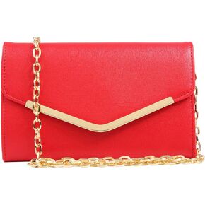 Women's Evening Bag Envelope Clutch Purse Detachable Chain Crossbody Bag for Wedding Party Shoulder Bag Handbag