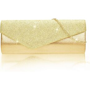 Larcenciel Women's Evening Handbag, Glitter Sequins Envelope Clutch Purses w/Chain for Mother's Day Gift Party Prom Cockta