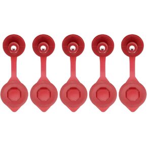 HARFINGTON 10pcs Fuel Gas Can Vent Caps 8 x 60mm Plastic Gas Tank Jug Vent Collar Cap for Metal Fuel Jugs Old Style Gas Fuel Water Can Jug, Red