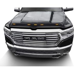 Auto Ventshade [AVS] Aeroskin Lightshield / Hood Protector | Fits 21-24 Ram 1500, Exclude Rebel/TRX Model, Color Match-Diamond Blk Crystal Pearl-Coat, 1 pc. | Diamond Black Cryst Perlcoat - 753163-PXJ