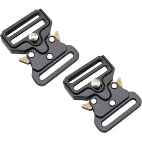 2pcs 1in Metal Buckle Clip Metal Tactical Duty Belt Buckles Tactical Keychain Paracord Bracelets Buckle Hardware Accessories Replacement