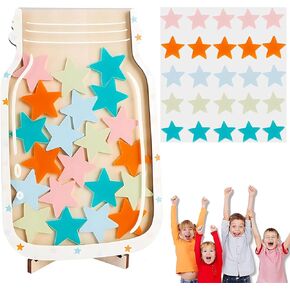 50Pcs Stars Magnetic Reward Jar Classroom, Star Reward Jar Personalized Reward Jar Reward Jars for Kids Behavior Management Classroom Tools