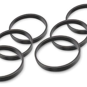 Pack-6 Intake Manifold Rubber Sealing Gasket, Replace #11617547242 for BMW N52 N54 E60 E70 E90 E92-128i 135i 325xi 328i 328xi 330i 335i 525xi 528i 530i 535xi 640i M5 M6 X1 X3 X5 X6 Z4 (Black)