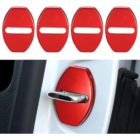 TOMALL 4pcs Car Door Lock Latches Cover Protector Compatible with Volkswagen Jetta GLI Beetle Golf GTI Alltrack SportWagen Tiguan Passat Accessories Stainless Steel Car Door Lock Decorations (Black)