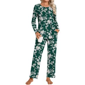 Womens 2024 Fall Casual 2 Piece Pajama Sets, Loungewear Sleepwear Ladies Pjs Sets