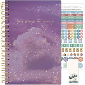 bloom daily planners 2025 (8.5" x 11") Calendar Year Day Planner (January 2025 - December 2025) - Weekly/Monthly Dated Agenda Organizer with Stickers & Tabs - Good Things Are Coming
