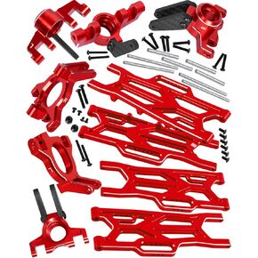 RC Upgrades Part for 1/10 Kraton 4x4 4S V2 BLX,Outcast 4X4 4S V2 BLX,Alloy Aluminium Front Rear Suspension Arms,Front Steering Blocks,Caster Blocks,Rear Stub Axle Carriers,Navy Blue