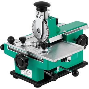 MXBAOHENG Metal Nameplate Stamping Machine Semi-Automatic Embosser Dog Tag Printer Label Marking Machine for Metal Plate/PVC Card (5mm Character Wheel)