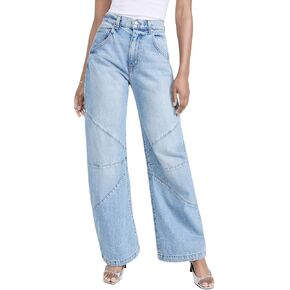 Kedera Women's Baggy Wide Leg Barrel Jeans Horseshoe Casual Boyfriend Denim Pants Loose Fit Trousers