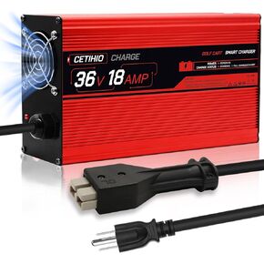 New 18 AMP Battery Charger for EZGO Marathon, 36 Volt Golf Cart Charger for EZGO, Anderson SB-50 Style Plug, Smart Charger with Trickle Charge 5.0, 4-6Hrs Full Charge