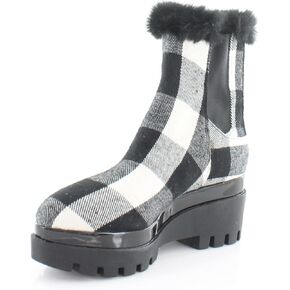 DKNY Womens BAX Suede Faux Fur Chelsea Boots