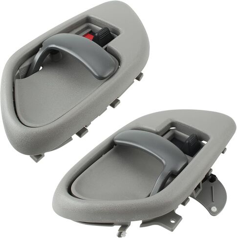 AUTOKAY Interior Inside Door Handle with Bezel LH & RH Pair Set for Chevy C1500 Truck for Cadillac for GMC Replaces 15708043 15708044 15708079 15708080, Gray in Saudi Arabia