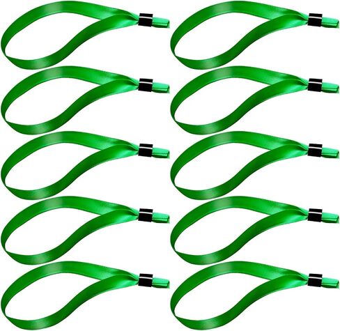 10 Pcs Disposable Wristbands for Events, Fabric Bracelets Wrist Bands Cloth Event Wristband Solid Color Cloth Wristbands for Club Entrance, Concert Wrist Strap, Festivals Bars (Fluorescent Green) in Saudi Arabia