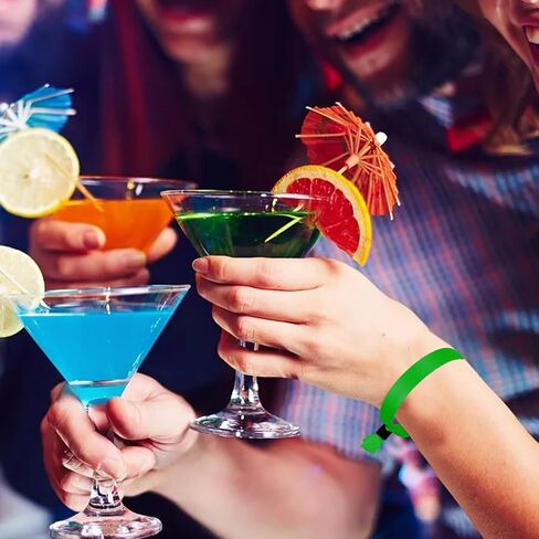 10 Pcs Disposable Wristbands for Events, Fabric Bracelets Wrist Bands Cloth Event Wristband Solid Color Cloth Wristbands for Club Entrance, Concert Wrist Strap, Festivals Bars (Fluorescent Green) in Saudi Arabia