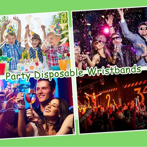 10 Pcs Disposable Wristbands for Events, Fabric Bracelets Wrist Bands Cloth Event Wristband Solid Color Cloth Wristbands for Club Entrance, Concert Wrist Strap, Festivals Bars (Fluorescent Green) in Saudi Arabia