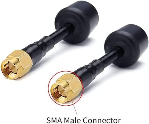 Mini FPV Antenna SMA Male Antenna Compatible Transmitter for FPV Drone, Long Range Quadcopter Drone (SMA Male 2Pack in Saudi Arabia