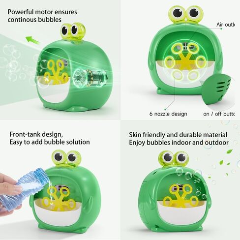 Automatic Bubble Machine, Upgraded Animal Bubble Blower with 6 Wands and Bubble Solution for Boys Girls, Portable Outdoor/Indoor Toy for Toddler, Gift for Birthday/Wedding/Family(Rabbit) in Saudi Arabia