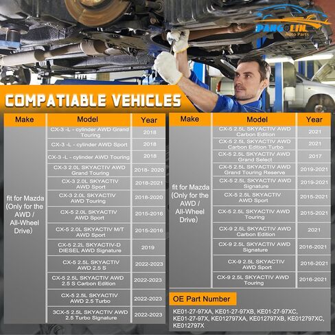 PANGOLIN KE01-27-97X Rear Differential Viscous Coupling for 2013-2023 Mazda CX-3 CX-5 CX-9 2.0 2.5L Aftermarket Parts, Replace OE KE012797X in Saudi Arabia