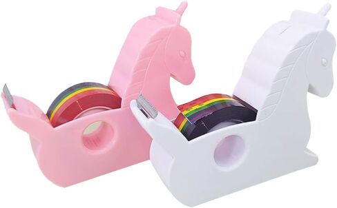 STOBOK 2pcs Tape Dispenser Cartoon Tape Holder Shape Rainbow Tape Cutter Washi Tape Dispensers Desktop Washi Paper Dispenser for Office Home School in Saudi Arabia
