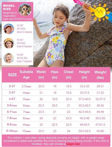 Angel season Girls Swimsuits Kids Bathing Suit One Piece Swimwear with UPF 50+ Cute in Saudi Arabia