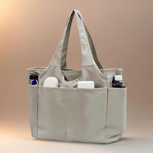 Gym Tote Bags for Women 35L, Travel Duffel Bag Compartments with Zipper, Shoulder Weekender Overnight Bag for 16in Laptop (Grey) in Saudi Arabia