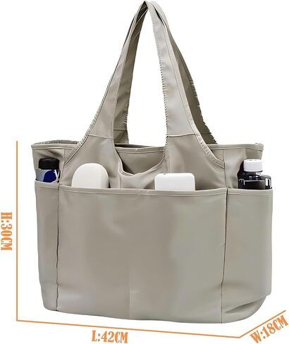 Gym Tote Bags for Women 35L, Travel Duffel Bag Compartments with Zipper, Shoulder Weekender Overnight Bag for 16in Laptop (Grey) in Saudi Arabia