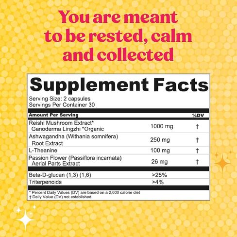 Super Chill - Sleep & Relaxation Supplement, Stress Relief, Healthy Cortisol, Reishi Mushroom Extract, Ashwagandha, L-Theanine, Passion Flower - 63 Count in Saudi Arabia
