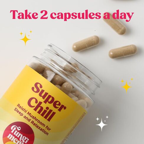 Super Chill - Sleep & Relaxation Supplement, Stress Relief, Healthy Cortisol, Reishi Mushroom Extract, Ashwagandha, L-Theanine, Passion Flower - 63 Count in Saudi Arabia