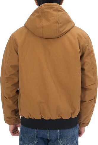 سترة HISEA للرجال فضفاضة تناسب البطة المغسولة النشطة سترة شتوية معزولة من القماش بغطاء للرأس مع جيوب in Kuwait