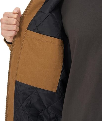 سترة HISEA للرجال فضفاضة تناسب البطة المغسولة النشطة سترة شتوية معزولة من القماش بغطاء للرأس مع جيوب in Kuwait