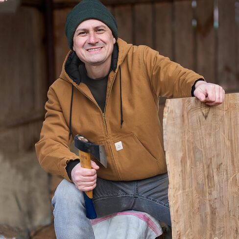 سترة HISEA للرجال فضفاضة تناسب البطة المغسولة النشطة سترة شتوية معزولة من القماش بغطاء للرأس مع جيوب in Kuwait