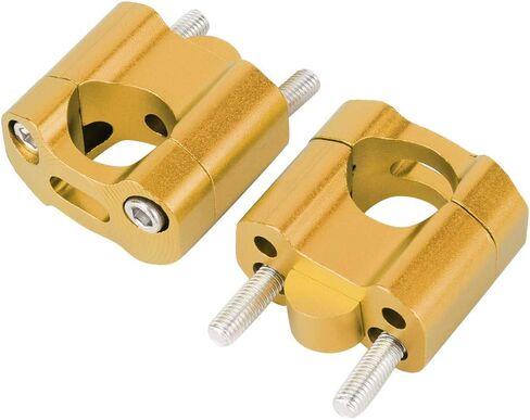 Motorcycle Handlebar Mount Clamps CNC Machined Aluminum Alloy Riser Adapter (Gold) in Saudi Arabia