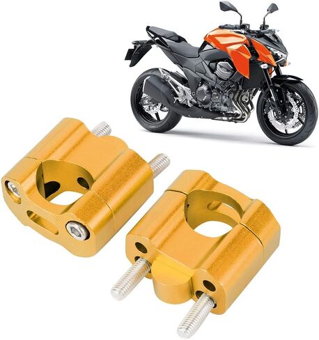 Motorcycle Handlebar Mount Clamps CNC Machined Aluminum Alloy Riser Adapter (Gold) in Saudi Arabia