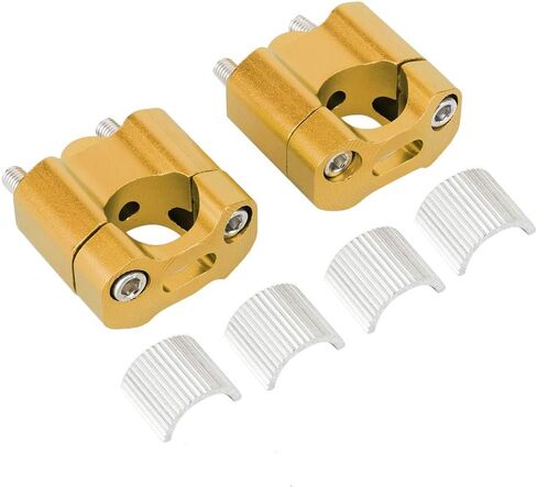 Motorcycle Handlebar Mount Clamps CNC Machined Aluminum Alloy Riser Adapter (Gold) in Saudi Arabia